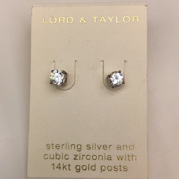 Lord & Taylor Other - NWT Sterling silver cubic zirconia studs